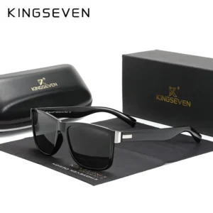 KINGSEVEN Quadratischer Rahmen Sport Polarisierte Sonnenbrille Damen Herren Sonnenbrille UV400 Brille Brillen zum Fahren