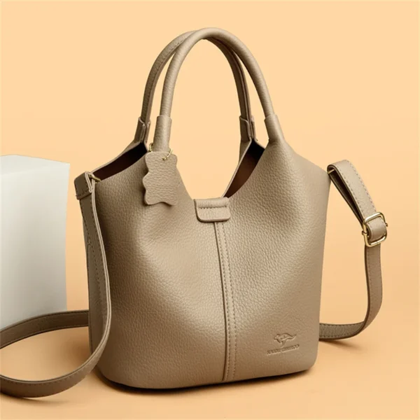 Weiche Leder handtaschen für Frauen Vintage Umhängetasche Luxus Designer Damen große Kapazität Taschen Sack ein Haupt 5