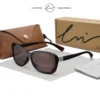 Lm Marke junge Stil Frauen Sonnenbrille Farbverlauf polarisierte Fahr brille Luxus Design Damen elegante Lunette de Soleil Femme
