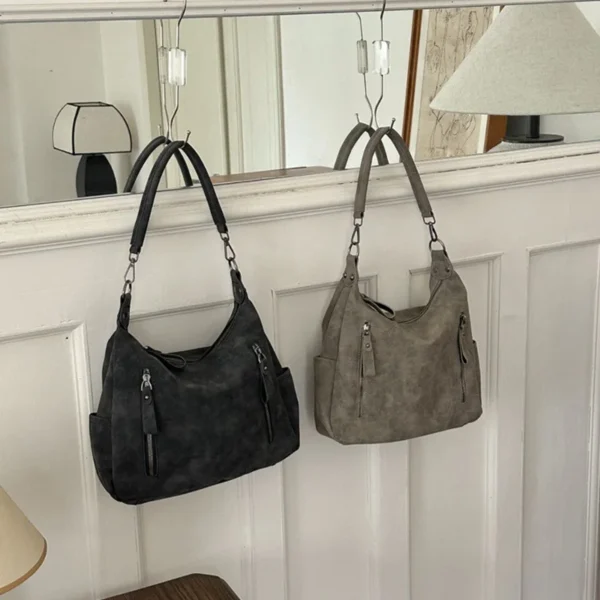 Designer Leder Weibliche Seite Taschen Retro Schulter Tasche für Frauen Handtasche Casual Damen Große Kapazität Einkaufstasche 6