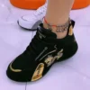 Damen-Designer-Turnschuhe, 2024, Sommer, Leder, wasserdicht, lässig, Sportschuhe, Damen, leicht, atmungsaktiv, rutschfest, Plateauschuhe 4