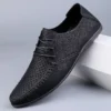 Sommer aushöhlen Lederschuhe Männer Luxus italienische Männer lässig handgemachte Mokassins Designer atmungsaktive Boots schuhe Zapatos Hombre