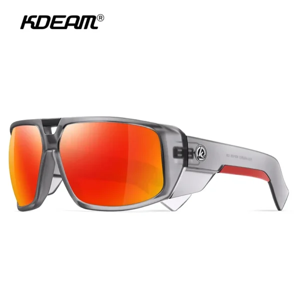 KDEAM Neue Große Rahmen Designer Polarisierte Männer Sonnenbrille Luxus Marke Winddicht Fahren Gläser Angeln Brillen Mode Frauen Auge 2