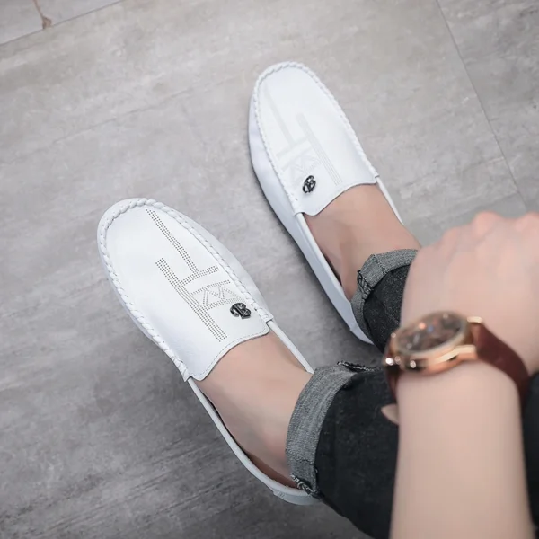 Männer Casual Schuhe Aus Echtem Leder Luxus Marke Männer Müßiggänger Italienischen Mokassins Atmungsaktive Slip auf Männer Fahren Schuhe Chaussure Homme 6