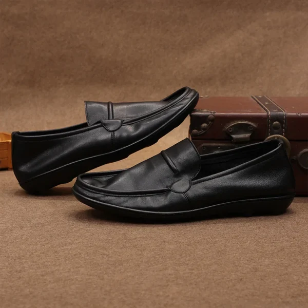 Männer Casual Schuhe Italienische Männer Loafer Mokassins Slip Auf männer Wohnungen Atmungsaktive Echtes Leder Männlich Fahren Schuhe 2