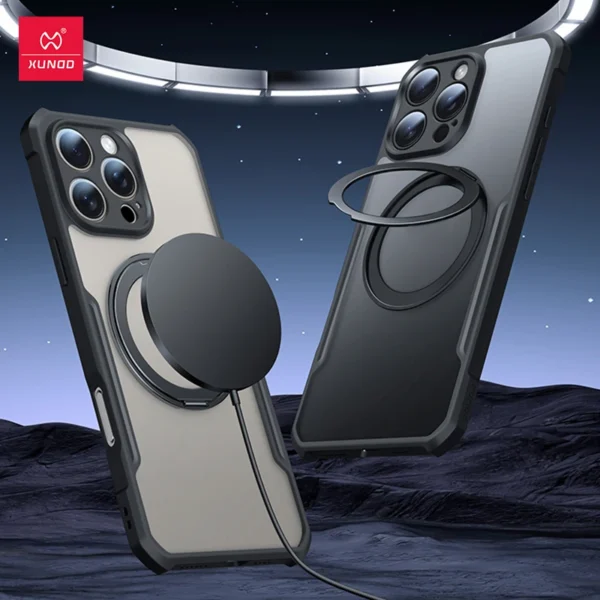 XUNDD Für iPhone 16 Pro Max Magnetische Halter Fall Für iPhone 15 14 13 Pro Max 16 Plus Airbag Stoßfest Kamera schutzhülle