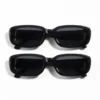 20PCS Vintage Schwarz Quadrat Sonnenbrille Frau Luxus Marke Kleine Rechteck Sonnenbrille Weibliche Gradienten Klar Spiegel Oculos De Sol 5