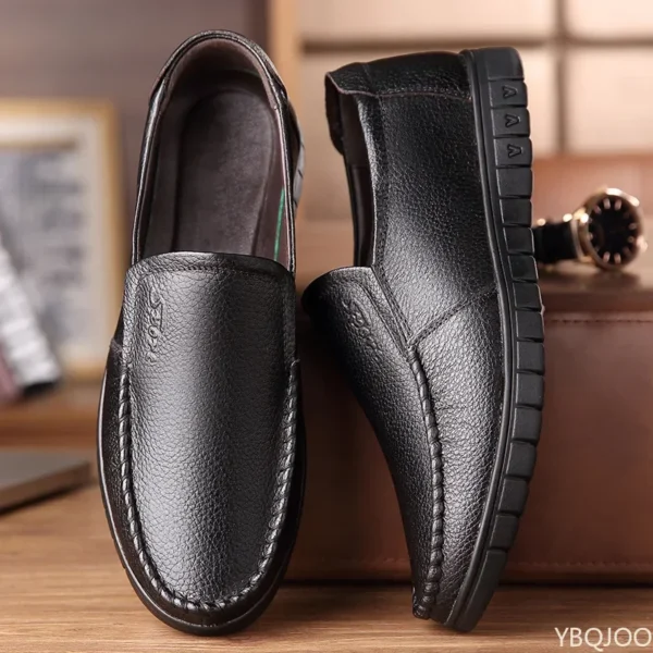Herren-Loafer, modische Slip-on-Schuhe aus weichem, echtem Leder, einfacher Mokassin, bequeme, handgefertigte Herren-Fahrschuhe, rutschfeste Bootsschuhe