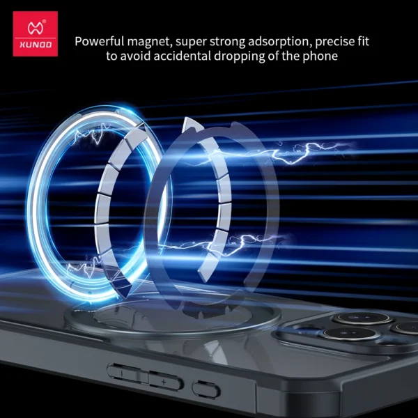 XUNDD Für iPhone 16 Pro Max Magnetische Halter Fall Für iPhone 15 14 13 Pro Max 16 Plus Airbag Stoßfest Kamera schutzhülle 4