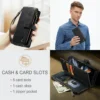 Busniess Zipper Wallet Case für Samsung Z Fold 5 4 3 Handyhülle für Samsung S23 Ultra S22 Plus S21 FE S20 12 A13 A53 A54 5G Hülle 4