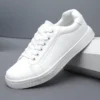 Herrenschuhe, Skateboard-Schuhe für Herren, Turnschuhe, leichte weiße und schwarze Sportschuhe