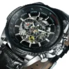 Militäruhr für Herren, Skelett, automatische mechanische Armbanduhr, Top-Marke, Luxus, 2021, Silber, Gold, Leder, relógio masculino