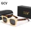GCV Marke Aussehen Patent Acetat Mode Frauen Sonnenbrille Designer Retro Rechteck Sonnenbrille Weibliche Vintage Platz Brillen