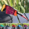 KROKODIL Fahrradbrille für Männer und Frauen, TR90-Rahmen mit HD-Linse, blendfrei, für MTB, Laufen, Fahren, Angeln, Herren-Sport-Sonnenbrille