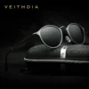 VEITHDIA Männer Sonnenbrille Mode Runde Unisex Sonnenbrille Polarisierte Beschichtung Spiegel Sport Fahren Männliche Brillen Für Frauen 6358