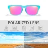2024 Hochwertige Kdeam-polarisierte Sonnenbrille für Männer und Frauen, modisch, Unisex, Marke, beliebt, trendig, Outdoor-Brille, rote Linse 2