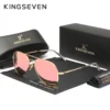 KINGSEVEN Pilot Legierung Sonnenbrille Polarisation UV400 Anti-reflexion Vollformat Parsnip Gläser Frauen Retro Luxus Brillen 3