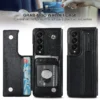PU-Leder-Geldbörsen-Handyhülle für Samsung Galaxy Z Fold 6, 5, 4, 3, Fold 5, Fold 4, Fold, 65G, Stiftschlitz, Kartenhalter, stoßfeste Standabdeckung 5