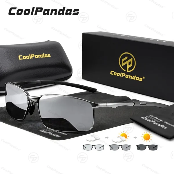 CoolPandas Klassische Quadratische Photochrome Polarisierte Sonnenbrille Männer Chameleon Sonnenbrille Für Frauen Anti-glare Fahren Oculos de sol 2