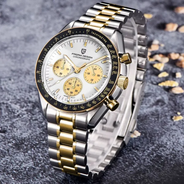 PAGANI DESIGN Silber Gold Mond Uhren Luxus Quarzuhr Für Männer Auto Datum Chronograph AR Saphir Kristall Uhr Männer 2025, Neu 4