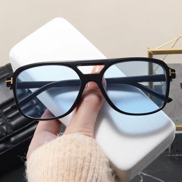 9 stücke/4 stücke Doppel Brücke Sonnenbrille Oversize Candy Farbe Brille Frauen Klassische Mode Oval Pilot Sonnenbrille UV400 Oculos de Sol 6