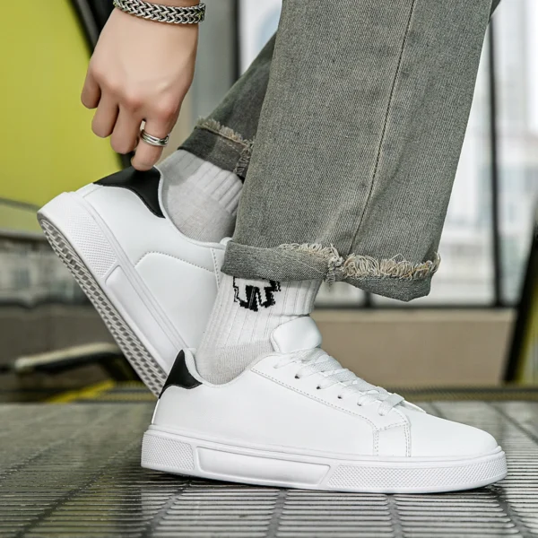 PU Leder Männer Schuhe Turnschuhe Trend Casual Schuhe Freizeit Männlichen Turnschuhe Schuhe Männer Vulkanisierte Schuhe Paar Schuhe Frauen Schuhe 5