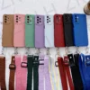 Umhängetasche Lanyard Halskette Weiche Silikonhülle für Samsung Galaxy A55 A35 A54 A13 A14 A53 A52 A51 A71 A15 Cord Strap Chain Cover