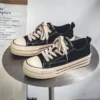 YRZL Herren Damen Canvas Sneakers Rutschfeste Wanderschuhe Leichte, bequeme, lässige Skateboard-Schuhe für Paare Outdoor-Sportarten 5