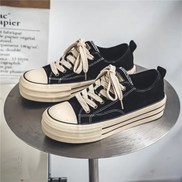 YRZL Herren Damen Canvas Sneakers Rutschfeste Wanderschuhe Leichte, bequeme, lässige Skateboard-Schuhe für Paare Outdoor-Sportarten 5