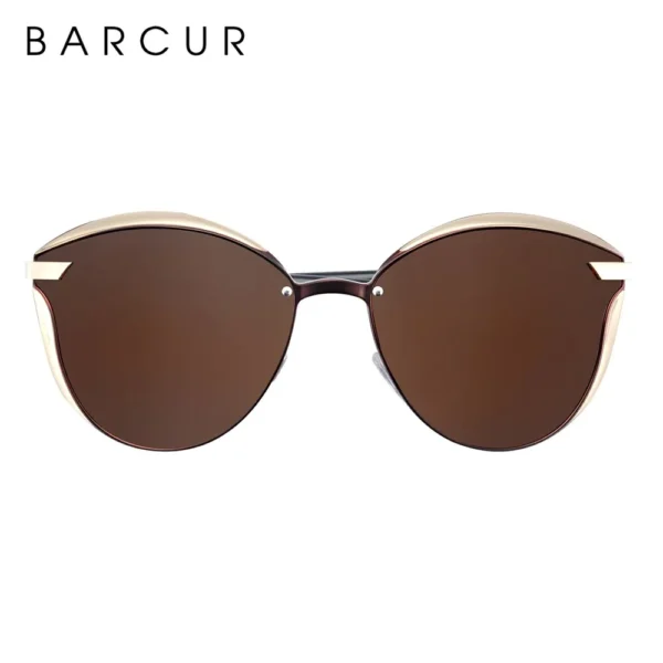 Barcur stil polarisierte sonnenbrille für frauen catmore runde sonnenglas damen frau brille accessoire uvab schutz 3