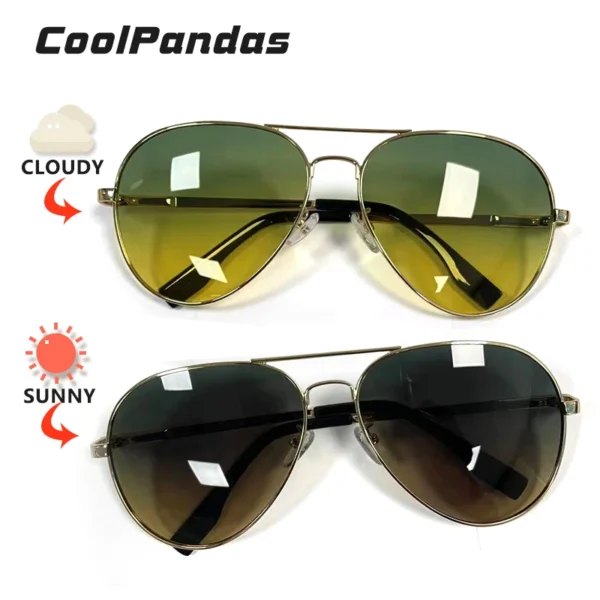 Photochrome Sonnenbrille Männer Polarisierte Luftfahrt Tag Nacht Vision Gläser für Fahren Frauen Anti-Uv-Brille oculos de sol masculino 2