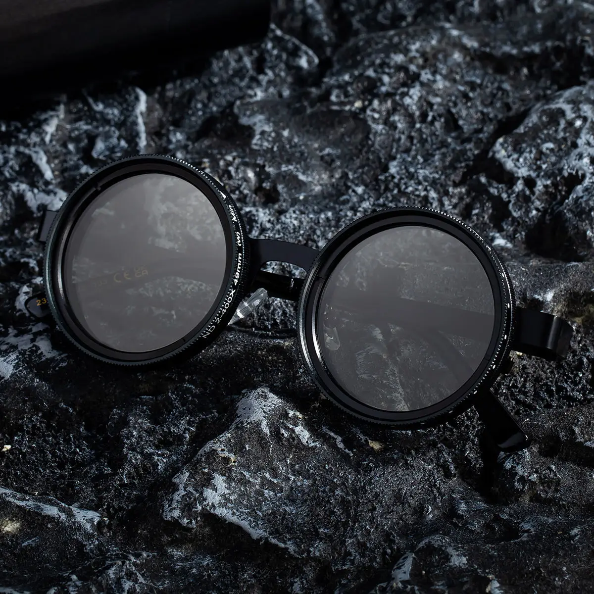 Neue ND2-400 9-stufige einstellbare Dimmung Polarisierte Sonnenbrille Männer Frauen Angeln Punk Runde Brille Fahren Brillen ND Filter 2