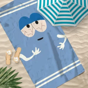 Lustiges T-Handtuch mit Cartoon-Motiv, weiches Pool-Geschenk für Reisen, Fitnessstudio, Dusche, Camping, schnell trocknend, Sport, großes Strandtuch