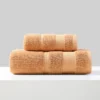 Einfaches Handtuch-Set für Dusche und Gesicht, 2 Stück/Set, 100 % Baumwolle, für Zuhause, Hotel, Badezimmer, Waschlappen, hochwertiges Handtuch-Set für Erwachsene und Kinder, Geschenk 2