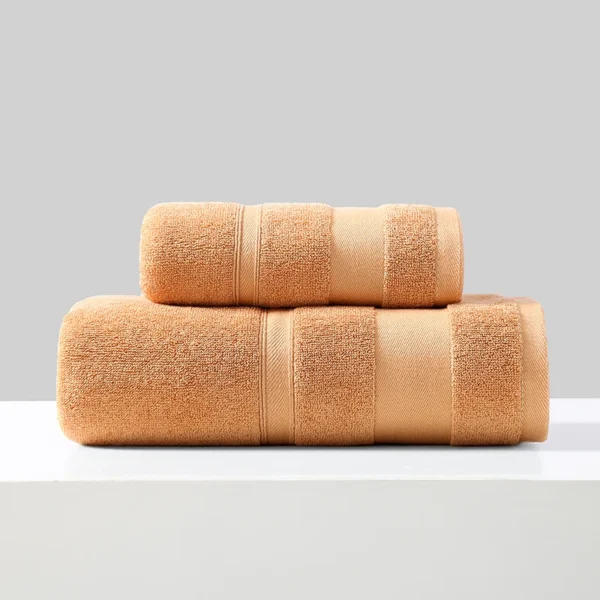 Einfaches Handtuch-Set für Dusche und Gesicht, 2 Stück/Set, 100 % Baumwolle, für Zuhause, Hotel, Badezimmer, Waschlappen, hochwertiges Handtuch-Set für Erwachsene und Kinder, Geschenk 2
