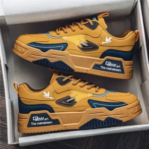 2024 Herbst neue lässige Sportschuhe Herren Leder Low-Top Modetrend einfach am Spiel Laufschuhe Herren Skateboardschuhe geeignet für Outdoor-Sportarten