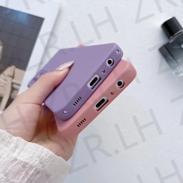Bunte dünne weiche Silikon hülle für Samsung Galaxy S24 S23 Fe S22 S21 A55 A54 A55 A53 A52 A51 A13 Candy Cover Kameras chutz 6