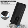 PU-Leder-Ring-Handyhülle für Samsung Galaxy Z Fold 6, 5, 4, 3, Fold6, Fold5, Fold4, Fold3, Brieftasche mit Stifthalter und Kartensteckplatz (kein Stift) 4