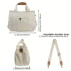 Lässige Damen-Umhängetasche aus Segeltuch mit mehreren Taschen, verstellbarem Schultergurt, vielseitige Handtasche für den täglichen Gebrauch 5