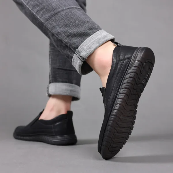 Retro Penny Loafer Echtes Kuh Leder Klassische Schuhe Nähen Bequeme Männer Casual Slip-on Club Party Schuh Frühling Sommer 5