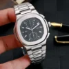 Beste Qualität Mode Sport Männer Quarz Chronograph Saphir Uhr Rose Gold Silber Blau Schwarz Dual Time Stoppuhr Edelstahl