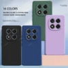 Kameraschutz Original Handyhülle für Xiaomi Redmi Note 14 Pro 14 Pro 5G Funda Square Liquid Silikon Luxus Back Cover Shell