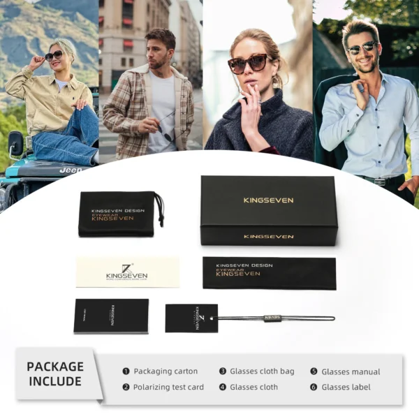 KINGSEVEN Marke Männer Trendy Sonnenbrille Fashion Square Legierung Rahmen Frauen Polarisierte UV400 Gläser Luxus Fahren Outdoor Brillen 6