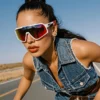 KAROS Polarisierte UV400-Fahrrad-Sonnenbrille für Männer und Frauen, winddicht, blendfrei, Sportbrille, Outdoor-Fahrrad-Reitbrille 3