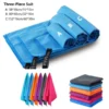 3 Stück Sport Mikro faser schnell trocknendes Handtuch tragbares ultraleichtes saugfähiges Handtuch zum Schwimmen Fitness studio Fitness Yoga Strand reisen