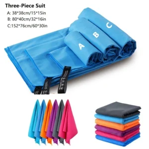 3 Stück Sport Mikro faser schnell trocknendes Handtuch tragbares ultraleichtes saugfähiges Handtuch zum Schwimmen Fitness studio Fitness Yoga Strand reisen