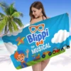 A-B-C B-Blippiing Kreatives Muster Mikrofaser-Strandtuch, saugfähig, schnell trocknend, weich, für Yoga, Schwimmresort, Bergsteigen 5