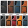 SUTENI Brieftasche Telefon Fall Karte Halter Leder Magnetische Tasche Abdeckung Magsafe Drahtlose lade Für Samsung Galaxy S24Ultra S23Plus 6