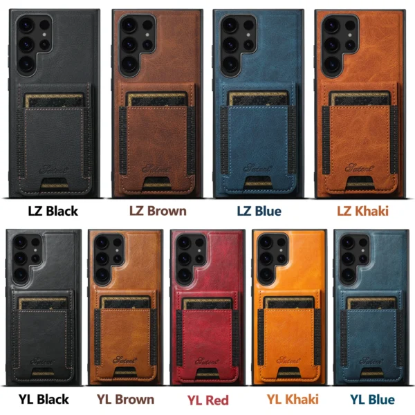 SUTENI Brieftasche Telefon Fall Karte Halter Leder Magnetische Tasche Abdeckung Magsafe Drahtlose lade Für Samsung Galaxy S24Ultra S23Plus 6