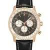 Hochwertige neue Herrenuhr aus Edelstahl, Silber, Roségold, Sport, Schwarz, Blau, Braun, Lederarmband, Quarz-Chronographenuhren 2